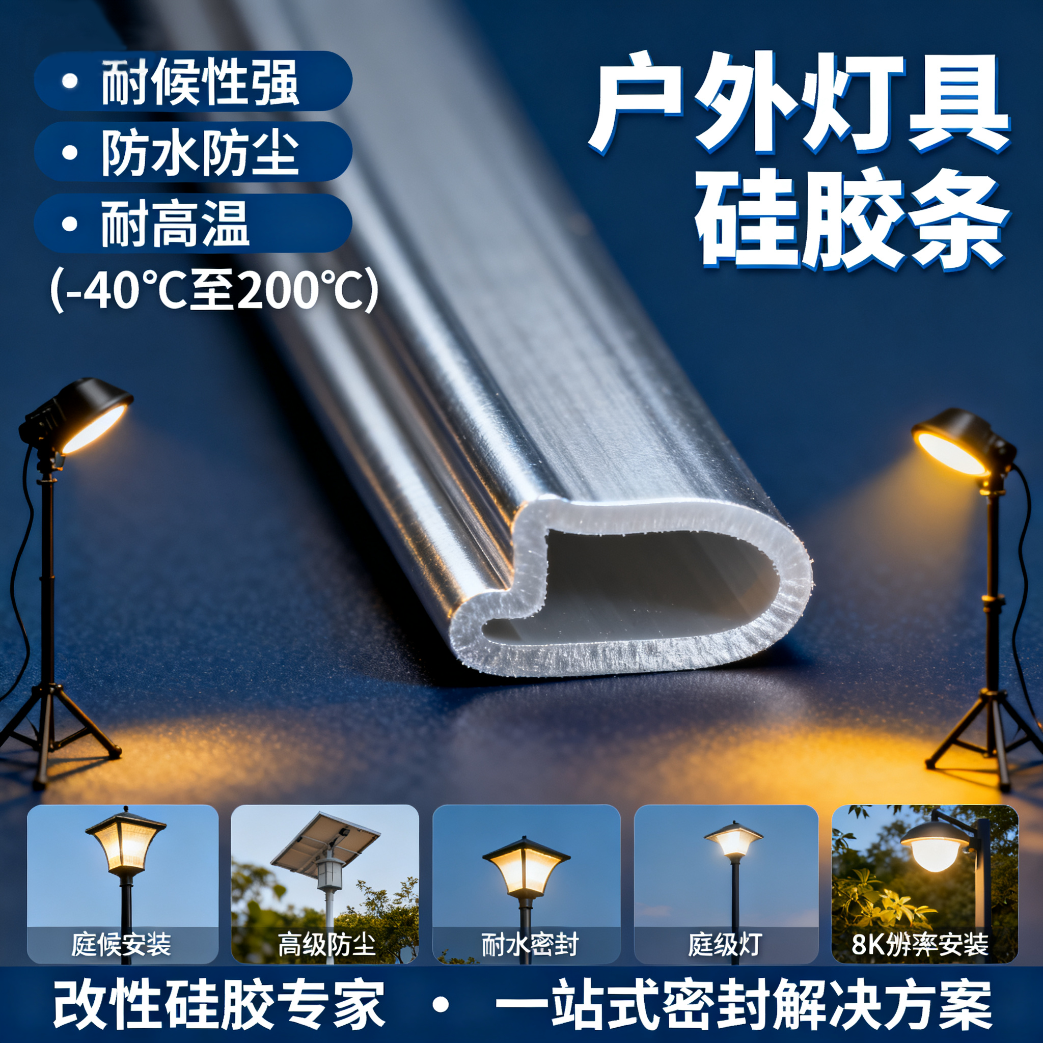 户外灯具硅胶密封条