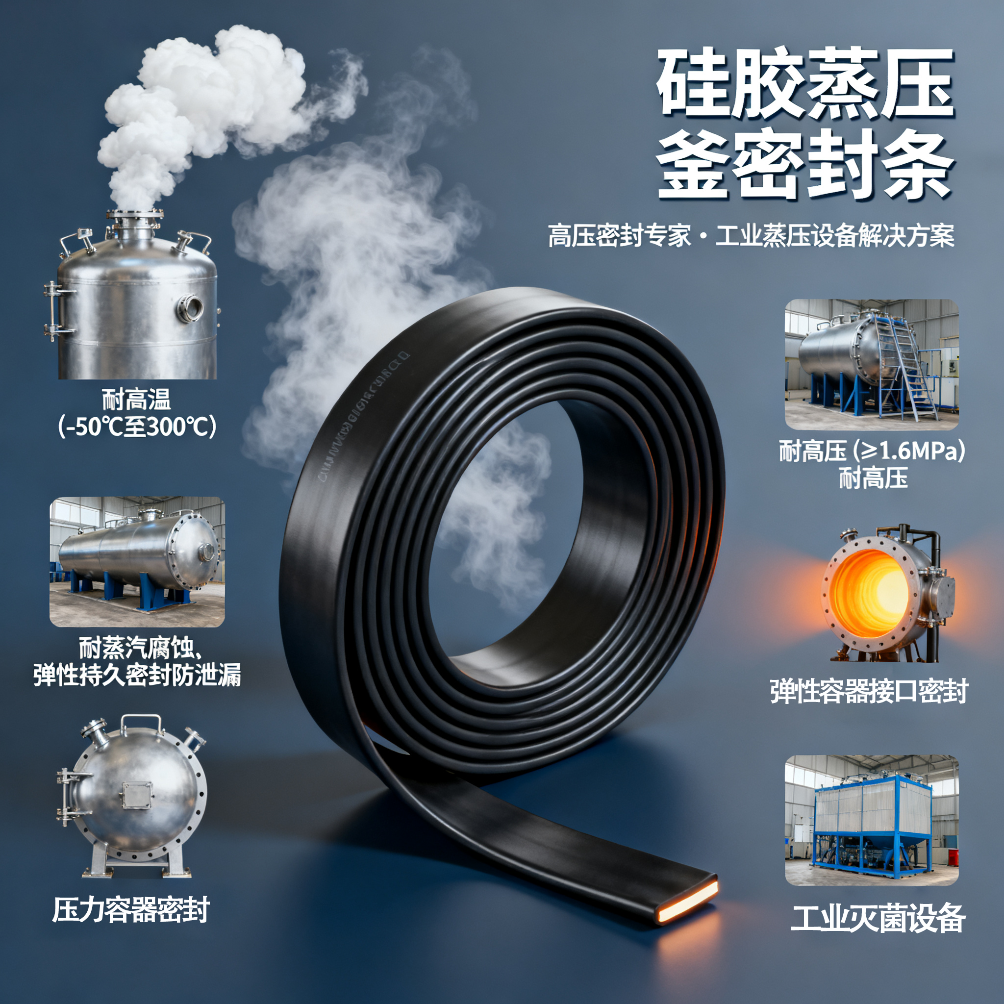 硅胶蒸压釜密封条
