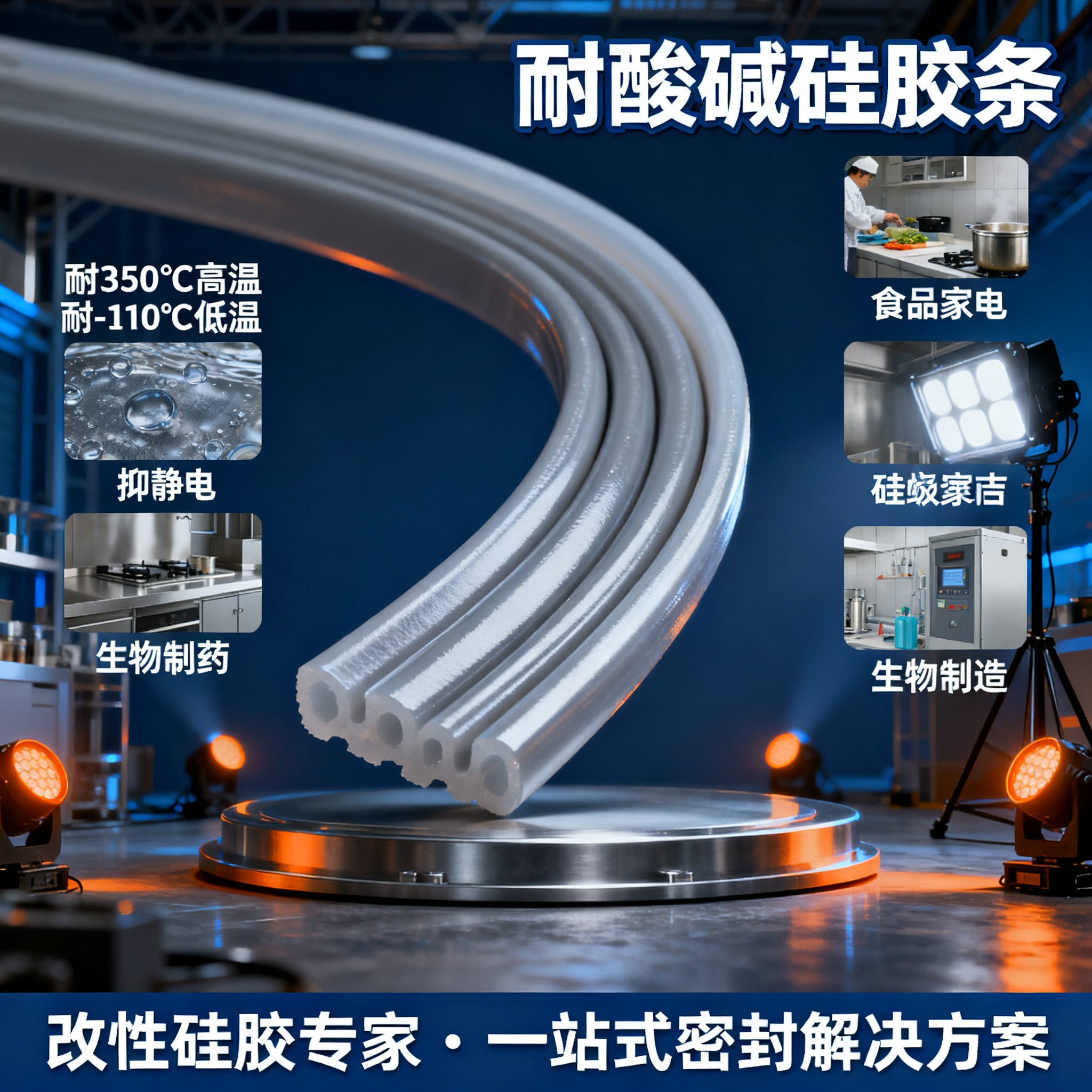 耐酸碱硅胶条